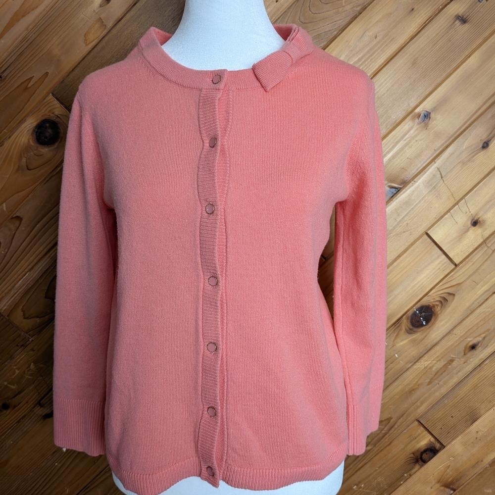 Kate Spade Coral Button-Up Cardigan Size Medium